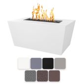 TOP Fires by The Outdoor Plus Mesa 48x24-Inch Linear Powder Coated Steel Gas Fire Pit