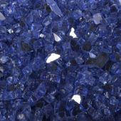 The Outdoor Plus OPT144CB 1/4" Cobalt Reflective Fire Glass, 25-Pounds