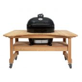 Oval XL 400 Ceramic Smoker Grill On Cypress Table