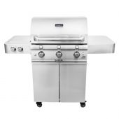 Saber R50SC0017 3-Burner Deluxe Freestanding Infrared Grill with Side Burner 32-Inches