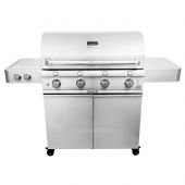Saber R67SC0017 4-Burner Deluxe Freestanding Infrared Grill with Side Burner 40-Inches