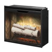 Dimplex RBF24DLX-INS Revillusion Electric Fireplace Insert with Herringbone Backer, 24-Inches