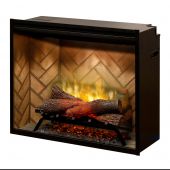Dimplex RBF30-INS Revillusion Electric Fireplace Insert with Herringbone Backer, 30-Inches