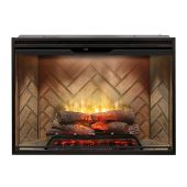 Dimplex Revillusion Electric Fireplace with Herringbone Backer, Front Glass Pane and Plug Kit, 42-Inches