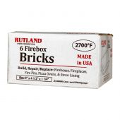 Rutland RD-604-1 Fire Brick, 4.5 x 9 x 1.25-Inch, 6-Pieces