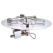 HPC Fire Penta or Round Electronic Ignition Gas Fire Pit Kit with Round Flat Pan