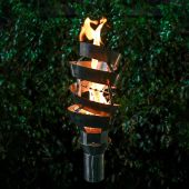 TOP Fires by The Outdoor Plus OPT-TCH12SS Spiral TopLite Torch with Stand