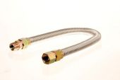 HPC Fire Stainless Steel Gas Flex Line, 7/8-Inch OD with 3/4-Inch MIP x 3/4-Inch FIP