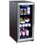 Summerset SSRFR-15G 15-Inch Outdoor Rated Refrigerator with Glass Door