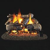 Real Fyre CHAO Charred American Oak Stainless Steel Vented Gas Log Set, ANSI Certified