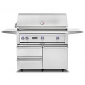 Viking 5 Series Stainless Steel Cart Gas Grill with ProSear Burner & Rotisserie 42-Inch (VQGFS542)