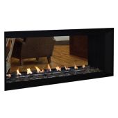 Superior 48-Inch Electronic Ignition See-Through Vent-Free Linear Gas Fireplace with Lights and Remote