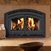 Superior Catalytic Combustion Wood Burning Fireplace, Double Black Steel Doors (WCT6940WS)