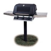 Modern Home Products WHRG4 Hybrid Gas Grill with SearMagic Grids On Patio Base, 27-Inch