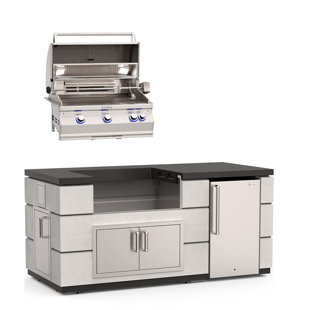 Fire Magic 77-Inch Contemporary Outdoor Kitchen Island with