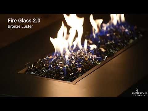 American Fire Glass Half-Inch Glacier Ice Fire Beads Glass - 10