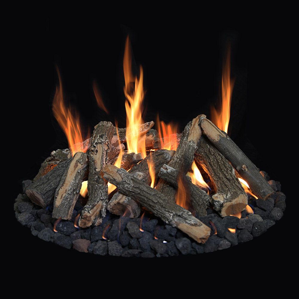 Aspen Birch GAS Fire Pit Logs by HPC Fire, 16 Pieces