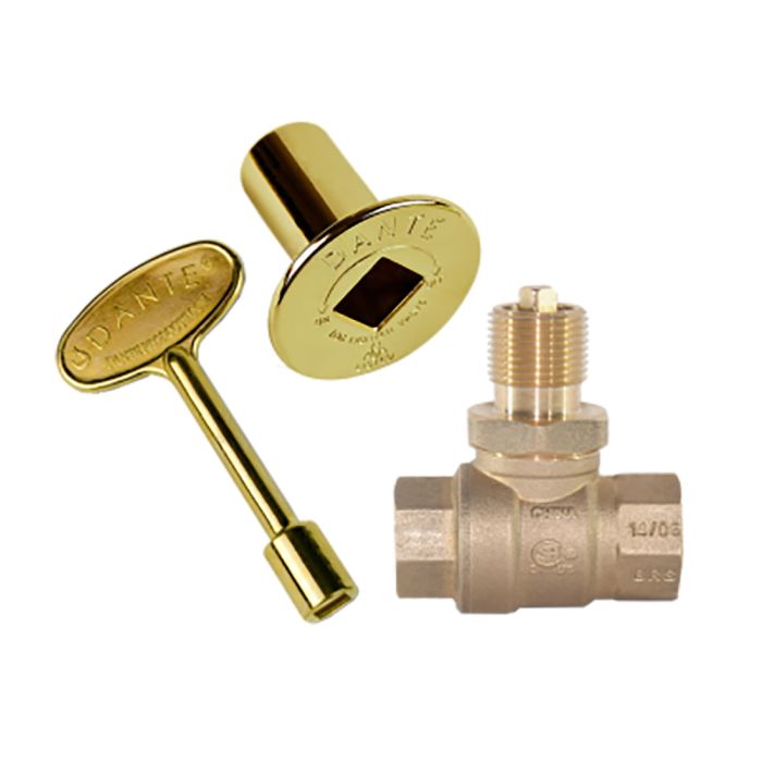 Dante CP-BVS2-BR-B 3/4-Inch Quarter Turn Straight Gas Ball