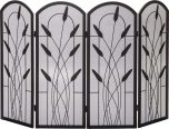 Dagan DG-S171 Four Fold Arched Fireplace Screen with Cotton Tail Design, 48x30-Inches
