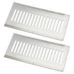 HPC Fire Flat 9x4 Inch Stainless Steel Enclosure Vents, Set of 2