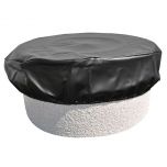 HPC Fire Round Black Vinyl Fire Pit Cover, 45 Inch