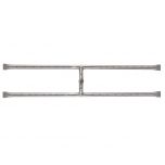The Outdoor Plus OPT-18x Stainless Steel Rectangular H-Shaped Gas Fire Pit Burner