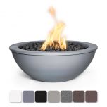 TOP Fires by The Outdoor Plus OPT-27RPCFO Sedona 27-Inch Round Powder Coated Steel Gas Fire Bowl