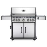 Napoleon RSE625RSIBSS Rogue SE 625 Gas Grill on Cart with Infrared Side and Rear Burners 34.75-Inches