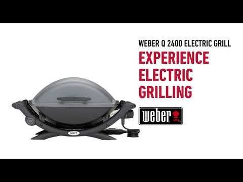Weber Q1400 Portable Electric Grill on Scissor Cart, 120V (WEB