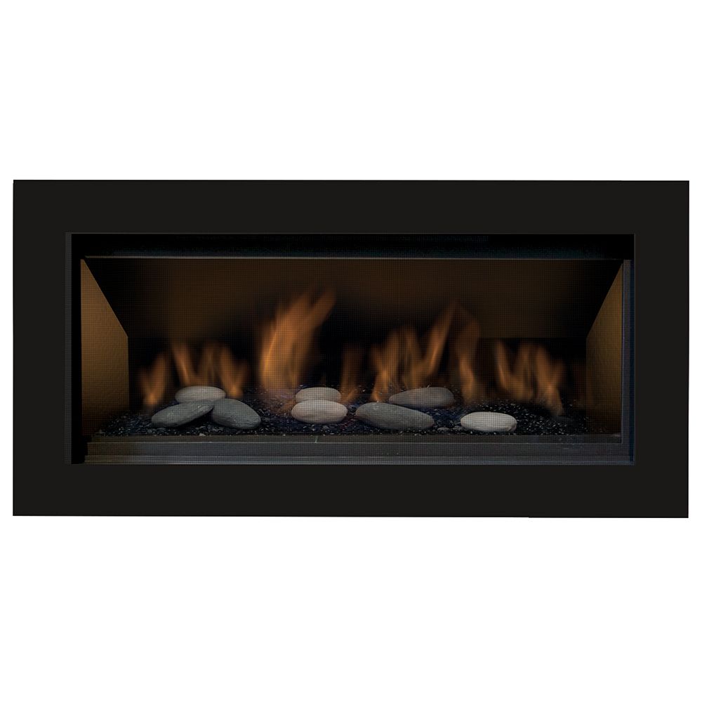 Proponer Cocinando Naufragio Sierra Flame BENNETT-45 45-Inch Bennett Direct Vent Built-In Linear Gas  Fireplace with Fireglass and Rock Media