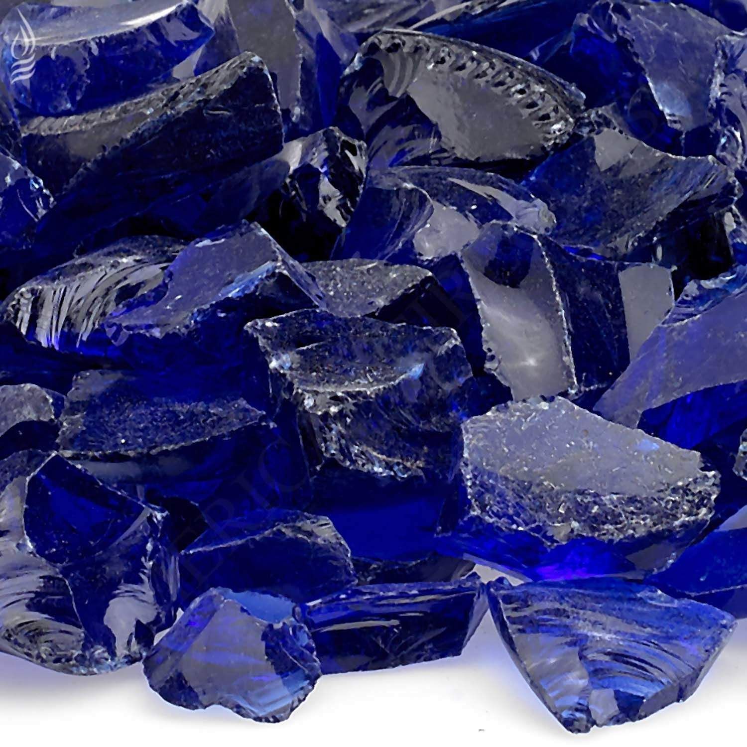 American Fire Glass 3 4 Inch Recycled Fire Glass 10 Pounds Dark Blue