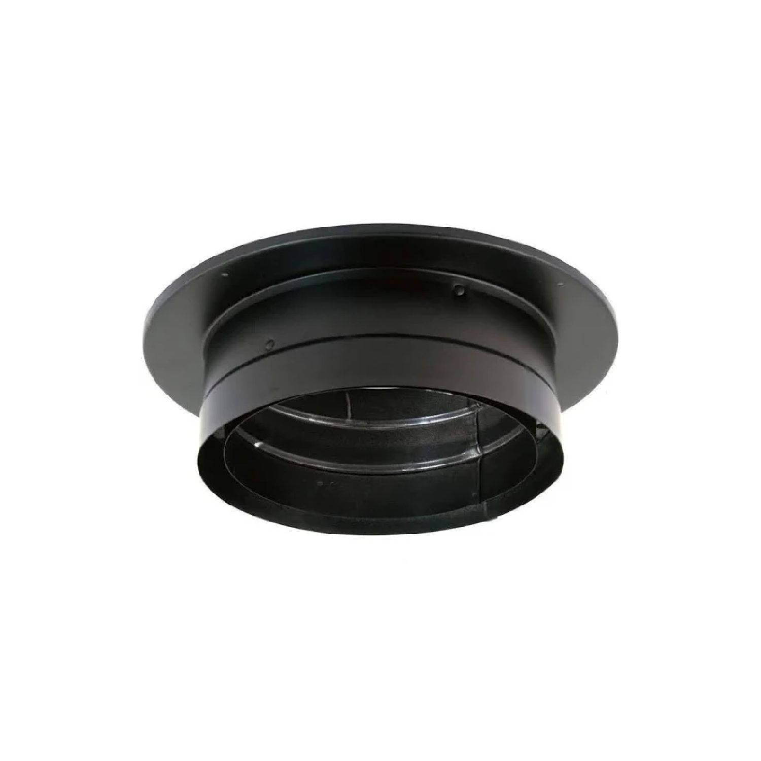 DuraVent Flat Ceiling With Black Double Wall Pipe Wood Stove
