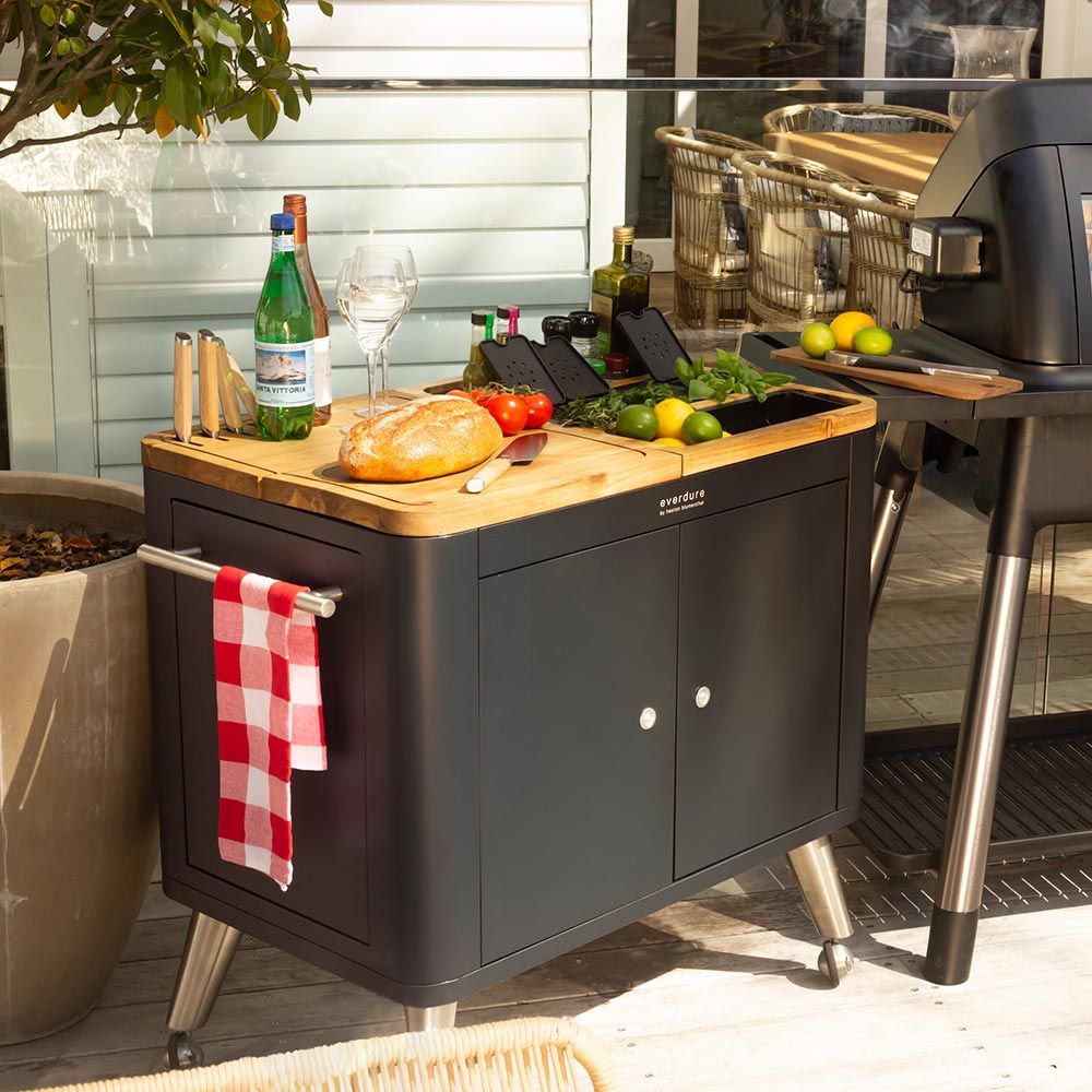 Chef-Designed Outdoor Prep Stations : Everdure Mobile Prep Kitchen