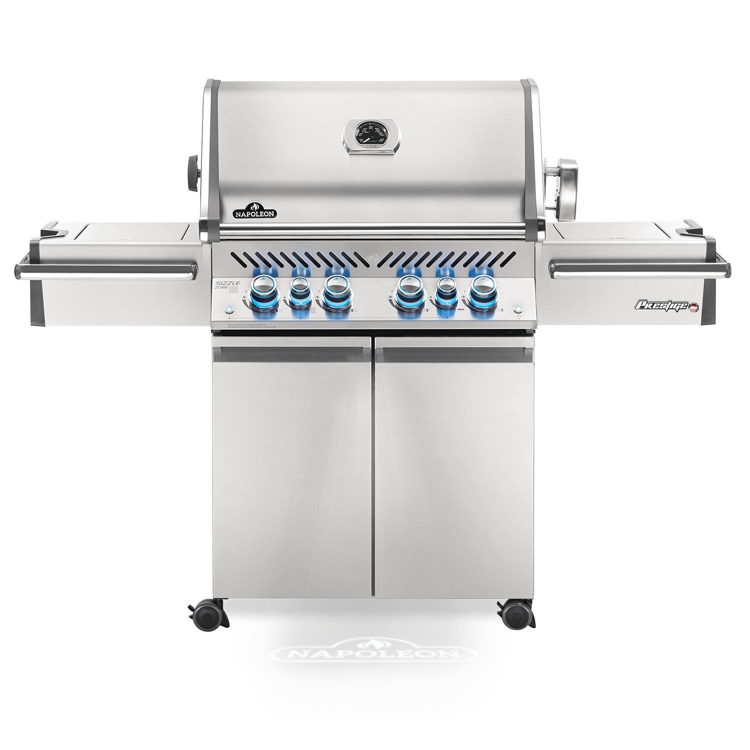 Demokrati Gå tilbage begynde Napoleon PRO500RSIBSS-3 Prestige PRO 500 Gas Grill On Cart with Rotisserie  and Side Burner, 28-Inches