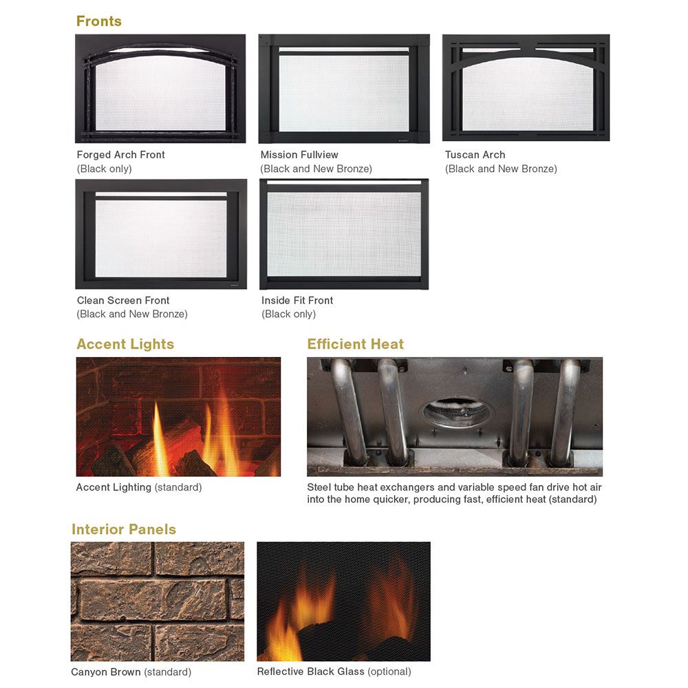 Majestic Trilliant 30-Inch Direct Vent Natural Gas Gas Fireplace Insert ...