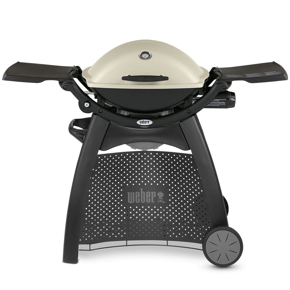 titel At øge mund Weber Q2000 Portable Propane Gas Grill with Side Tables on Q Cart  (WEB-53060001-WEB-6525)