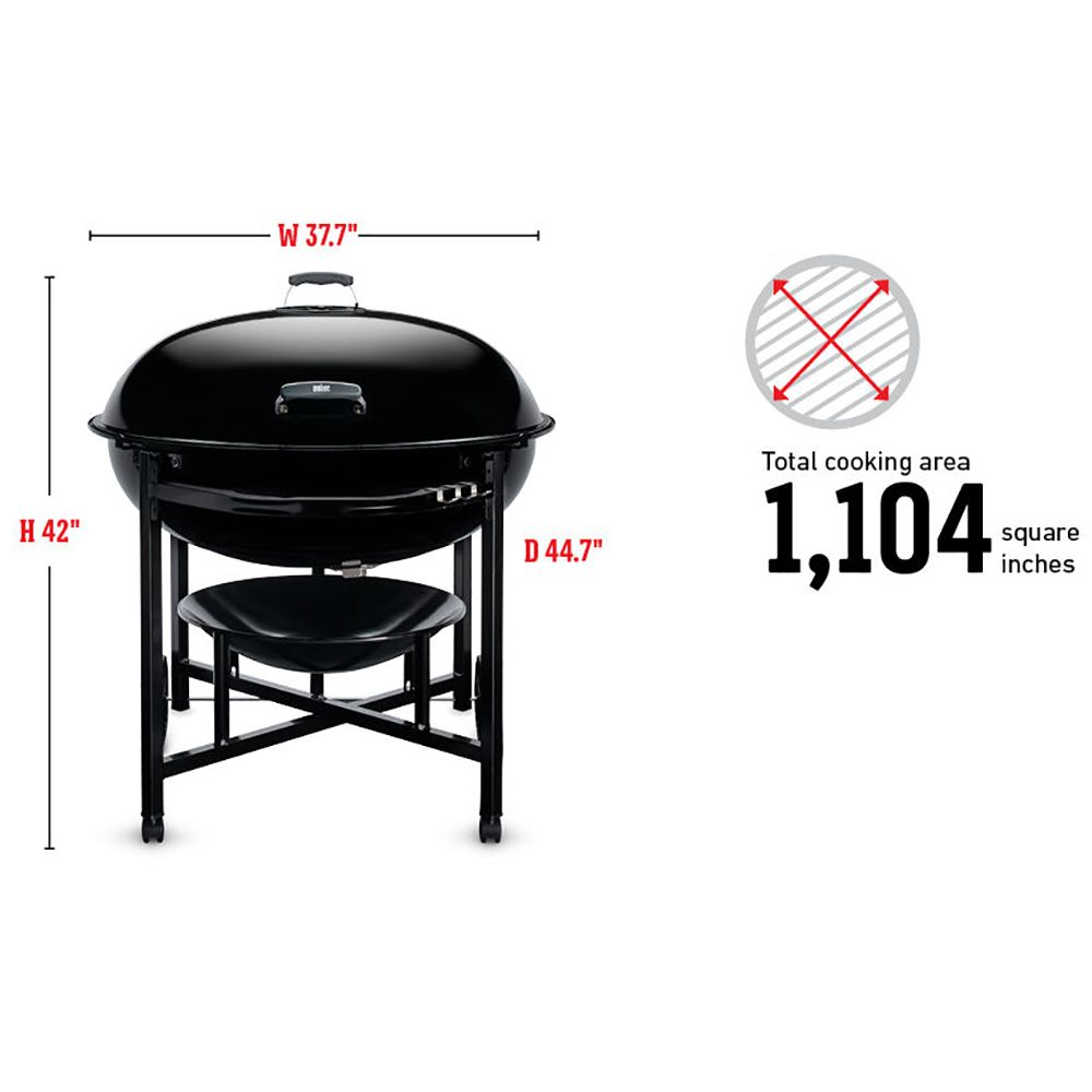 ebbe tidevand pude Styring Weber Ranch Kettle Charcoal Grill, 37-Inch (WEB-60020)